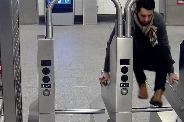 A person jumping a turnstile at 96th Street and 2nd Avenue